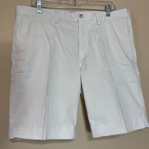 Polo Ralph Lauren Mens White Slim Stretch Chino Shorts Size 35 Cotton Twill 9"